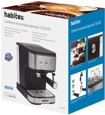 Cafetera expresso y capsulas Habitex CS6200